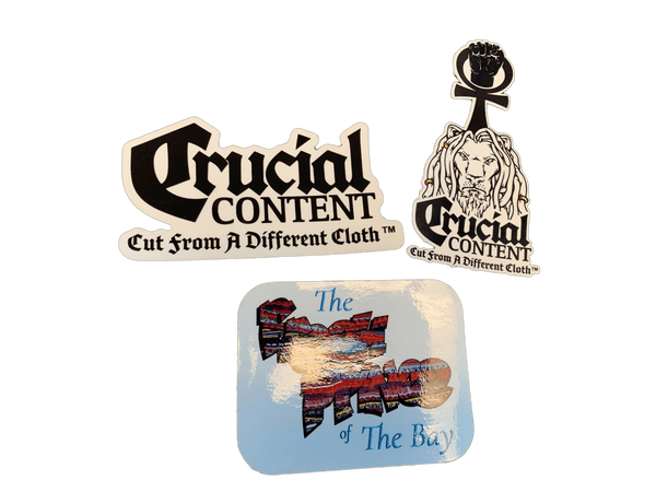 CRUCIAL CONTENT LAMINATED STICKER SET - Crucial Content Apparel