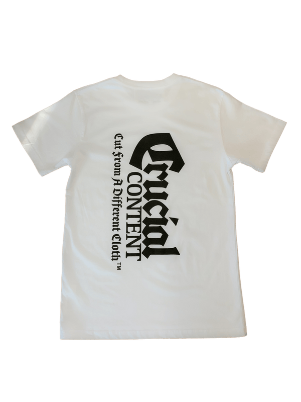 OG (ONLY GOD CAN JUDGE ME.) WHITE TEE - Crucial Content Apparel