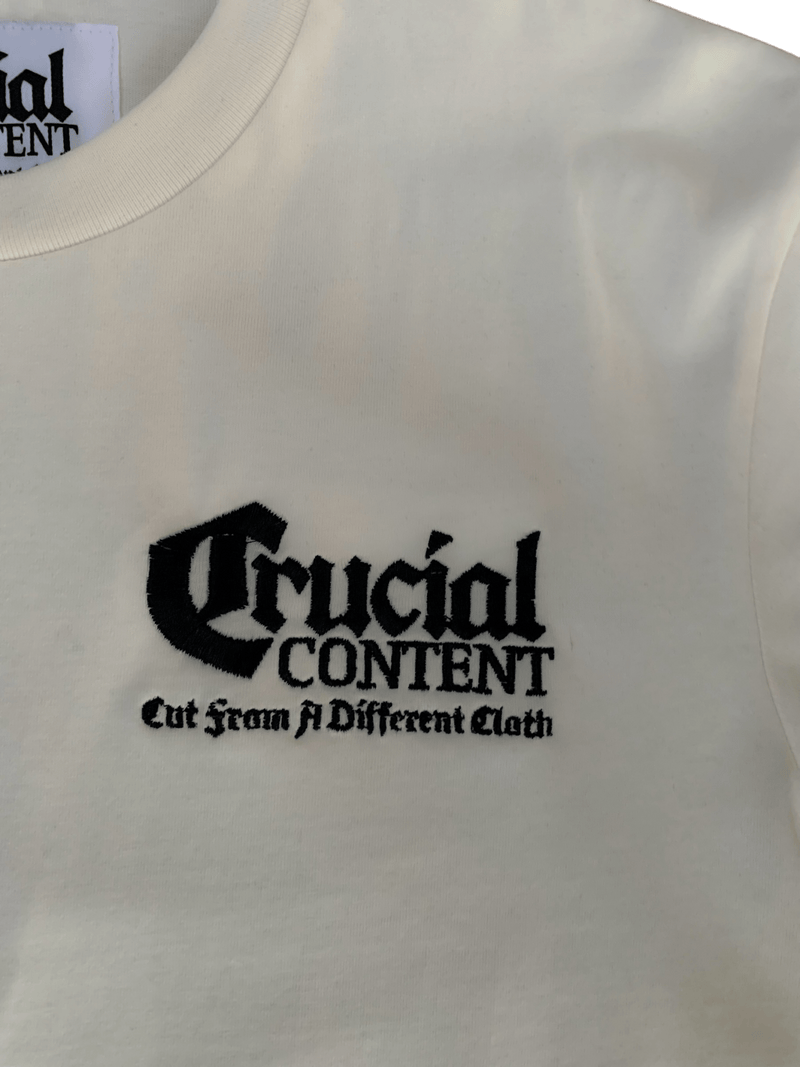 PREMIUM CUT RASTA EMBROIDERED TEE - Crucial Content Apparel